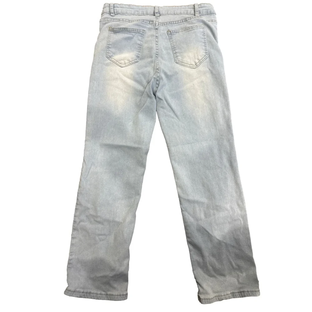 Women's Light Blue Straight Leg Jeans Size M - Picture 4 of 5